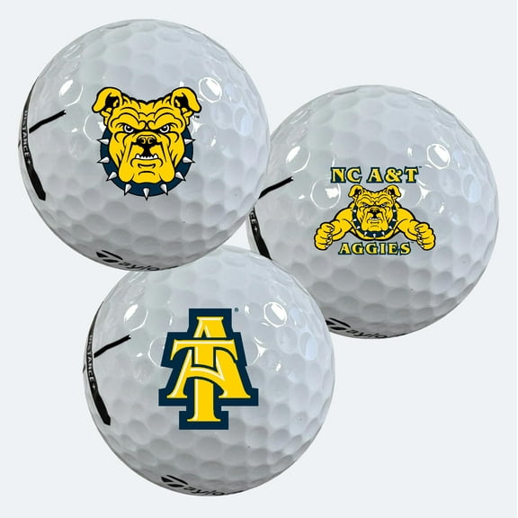 North Carolina A&T State Logo Edition Taylormade Distance  Golf Balls 12-Pack (Dozen)