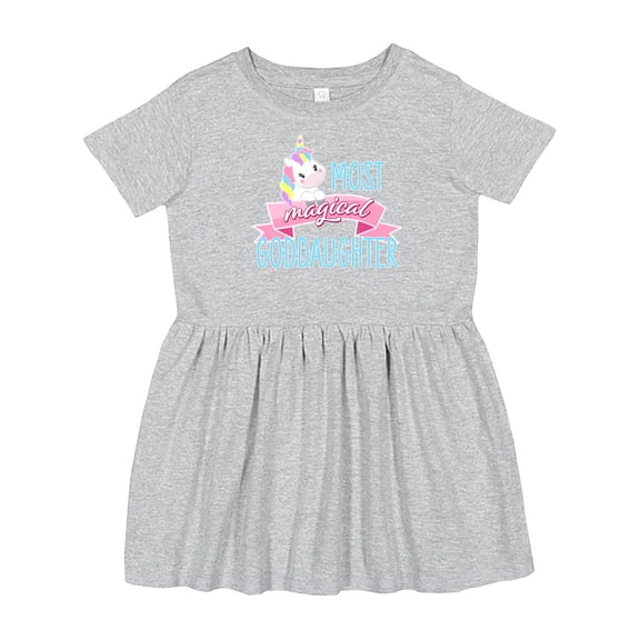 Inktastic Most Magical Goddaughter Cute Unicorn Girls Toddler Dress