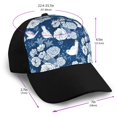 thumbnail image 2 of Naloa Rose Flowers Adult adjustable Print Baseball Hat, Patchwork curved brim baseball capfor Men and Women, One Size, 2 of 5