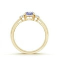 thumbnail image 2 of Angara Natural 0.5 Ct. Tanzanite with Diamond Classic Ring in 14K Yellow Gold for Women (Ring Size: 11.5), 2 of 9