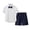Navy, variant on 2 Piece Lounge Sets Short Sleeve Pjs Shorts Back to School Casual Outfits Set Lapel Clothing Set and Shorts Summer Wear