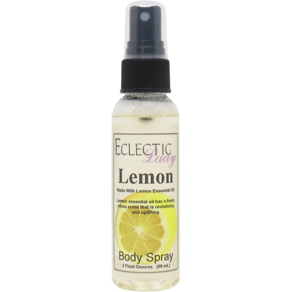 Lemon Body Spray, Eclectic Lady, Hydrating Mist, Unisex, 2 oz