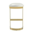 thumbnail image 5 of Manhattan Comfort Aura 28.54" Faux Leather Barstool in White/Polished Brass, 5 of 5