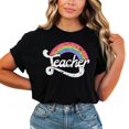 thumbnail image 2 of Teacher Rainbow Fun Teacher Shirt for Adult Women for 1st and Last Day of School Natural Shirt Adult XX-Large, 2 of 4