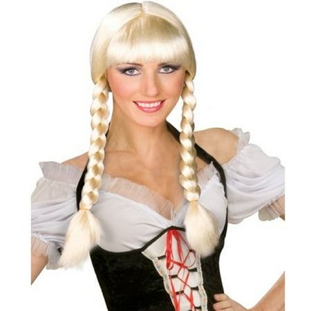 Blonde Inga Cowgirl Pigtails Halloween Costume Wig