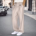 thumbnail image 2 of CONZONE Men's Suit Pants Wide Leg Dress Pants for Men Trendy Elegant Solid Casual Formal Business Pant With Pockets, 2 of 4
