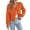 Orange, variant on Women's Cropped Cardigan Tie Front Long Sleeve Eyelet Knitted Cardigans Lightweight Casual Outerwear