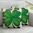 thumbnail image 3 of COMIO  St Patricks Day Clover Polka Dot Throw Pillow Cover, Shamrock Cushion Case Decoration for Sofa Couch, 3 of 5