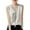 White, variant on Uaswgudfs Sleeveless V-Neck Satin Tank Top for Women, Ideal for Formal Occasion Wear Beige L
