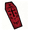 Red, variant on Orangide Halloween Decorations Area Rug Gothic Coffin Shape Non Slip Floor Mat with Skull Pentagram Pattern, Horror Themed Carpet for Bedroom Goth Dorm Room Decor