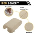 thumbnail image 4 of Unique Bargains Center Console Armrest Cover for Ford F-150 Microfiber Leather With Beige, 4 of 6