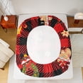 thumbnail image 5 of Feelyou Retro Western Christmas Bed Sheets, Cute Gingerbread Man King Sheets, Black Red Buffalo Sheet Set, Breathable Home Decor, 4pcs, 5 of 7