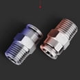 thumbnail image 3 of 1 pieza PC 304 Hilo macho externo de acero inoxidable Pneumático Acoplamiento rápido 1/8 "1/4" 3/8 "1/2" BSP Conector de tubería de manguera de tráquea, 3 of 6