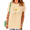 Apricot, variant on Black Women's Vintage Boho Symmetric Golden Sun Moon Cloud Celestial Graphic Short Sleeve T-Shirt Tops
