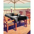 thumbnail image 2 of Outdoor Tablecloth with Umbrella Hole & Zipper, Black Striped Rectangle Tablecloth 60x84 Inch, Farmhouse Black White Stripes Patio Table Cover Waterproof Table Cloth for Picnic/Party, 2 of 6