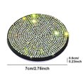 thumbnail image 3 of 2 Pieces Plastic Auto Cup Holder Mat Portable Fashion Circular Waterproof Reusable Washable Anti-slip Rhinestone Pad Accessories Colorful, 3 of 8