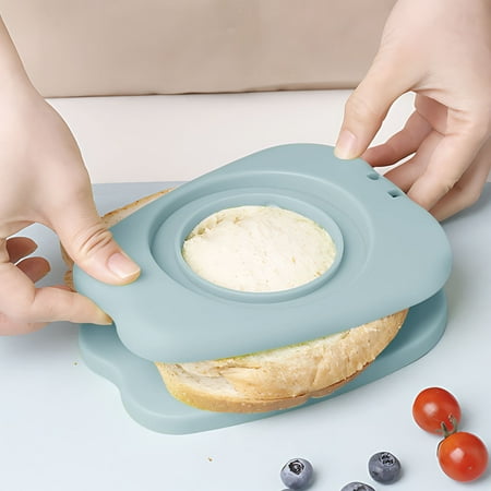 

xaoyunyn Sandwich Molds Cutter and Sealer DIY Lunch Maker with Serrated Design Food Grade Stainless Steel Easy to Clean and Store 1 Piece Set Light Blue