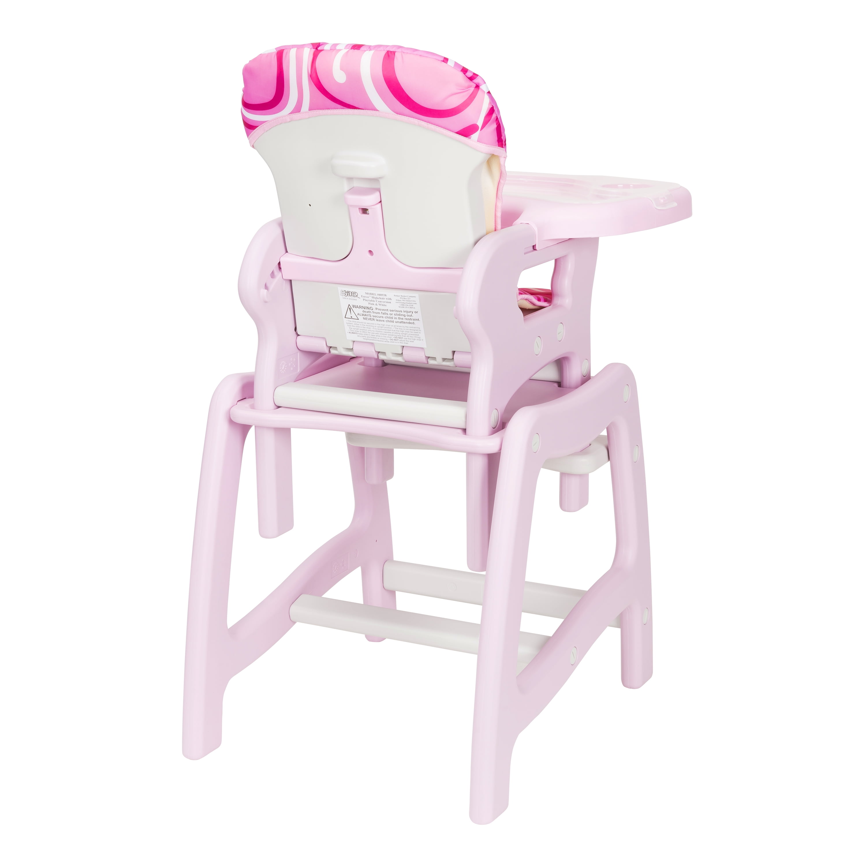 badger basket high chair with playtable conversion