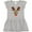 AC-Heather Grey, variant on Christmas Reindeer Face with Names and Red Nose Girls Toddler Dress