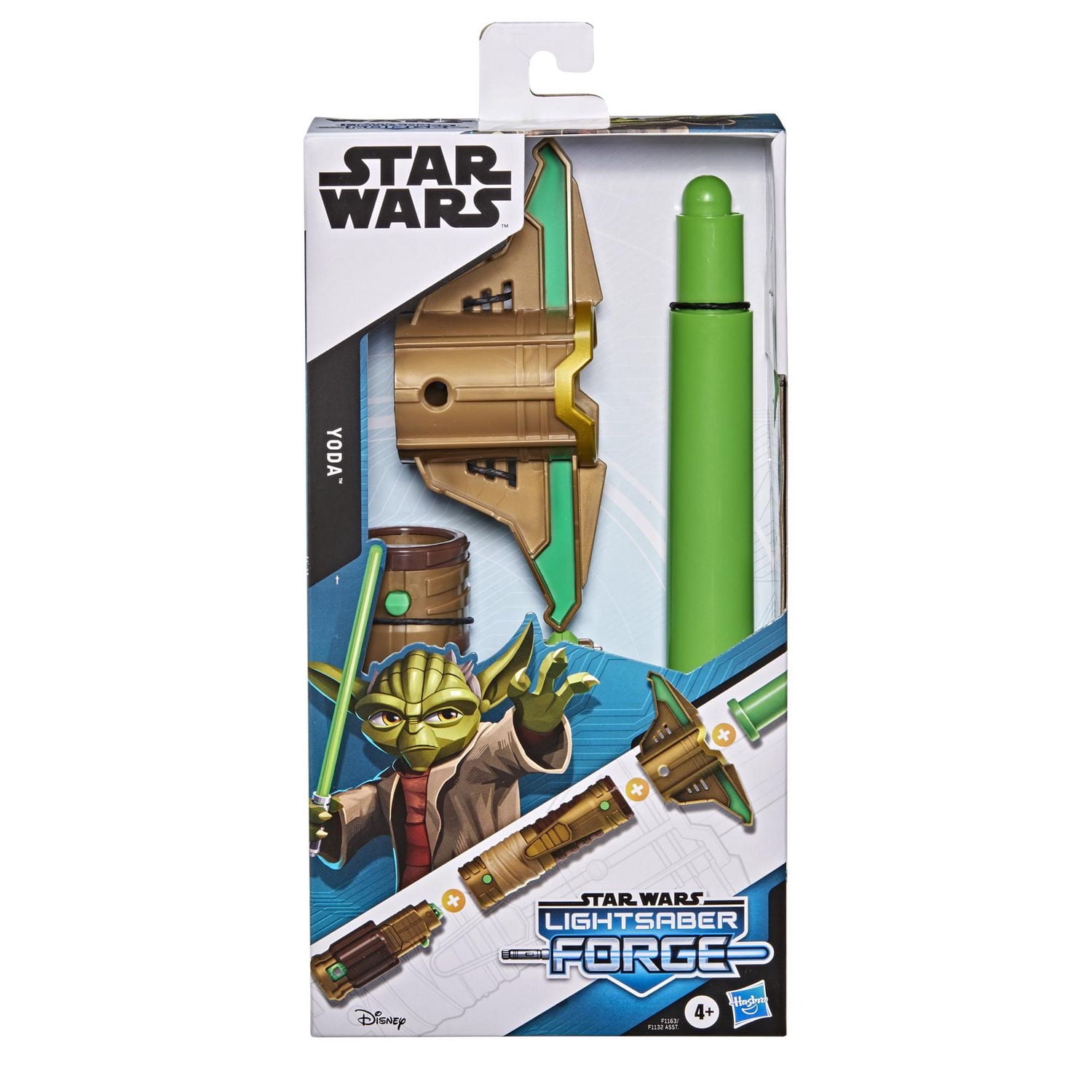 Star Wars Lightsaber Forge, Sabre laser de Yoda à lame verte extensible, jouet de déguisement personnalisable, pour enfants, dès 4 ans