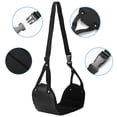 thumbnail image 4 of Airplane Footrest Hammock Portable Travel Foot Rest Leg Rest for Air Travel Office Desk Adjustable Height Memory Foam Sling Footrest Black, 4 of 7