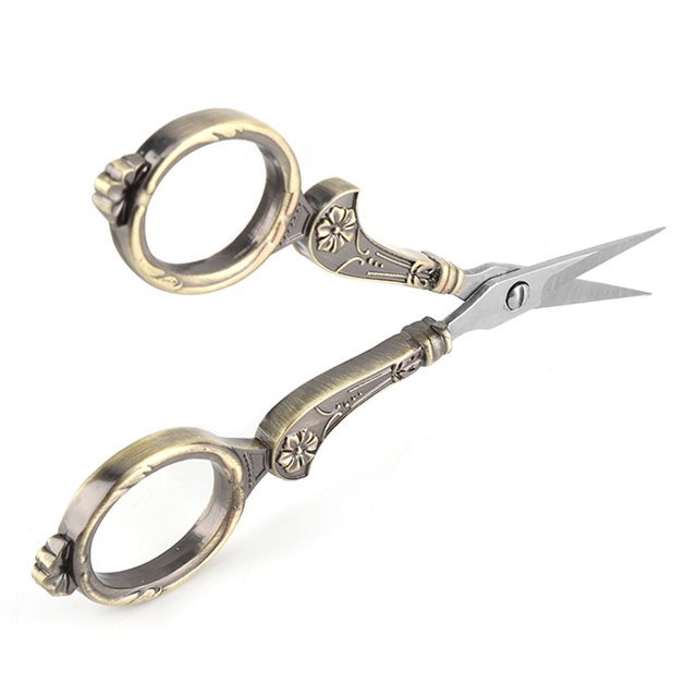 Tijeras de Costura ANGGREK Vintage de Acero Inoxidable para Manualidades de Bordado