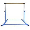 thumbnail image 1 of GYMPROS Barre de Gymnastique pour Enfants, Barre Kip Extensible 3 Pi à 5 Pi, Barre de Gymnastique Barre Horizontale, Barre d'Entraînement Junior à Hauteur Réglable HD, Jambes Courbées Robustes, Équipement d'Entraînement de Gymnastique à Domicile (Bleu), 1 of 8