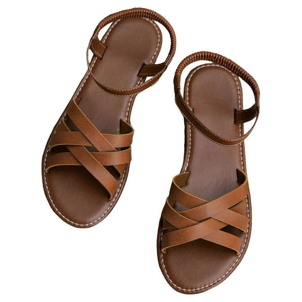 Women's Casual Strappy Sandal Open Toe Adjustable Casual Fisherman Sandal for Beach Travel & Indoor