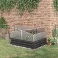 thumbnail image 2 of Galvanized Raised Garden Bed with Greenhouse, Steel Planter Box, Grey, 2 of 10