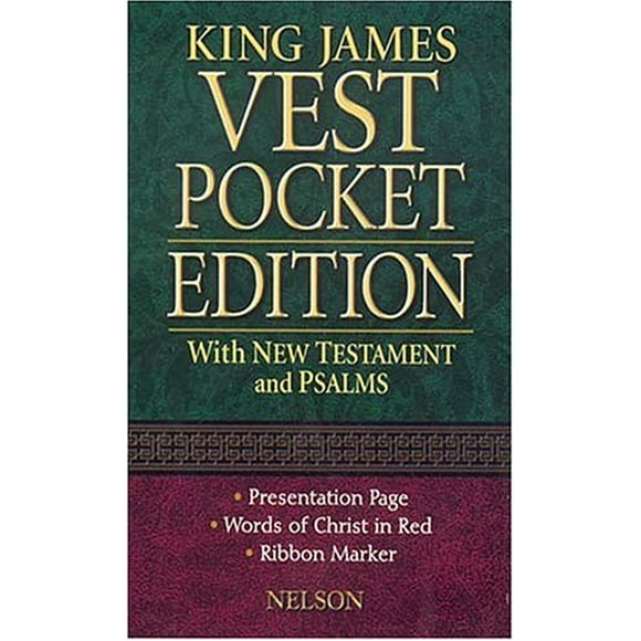 Vest Pocket New Testament and Psalms (KJV, 35, Black Leatherflex, Gilded-Gold Page Edges)