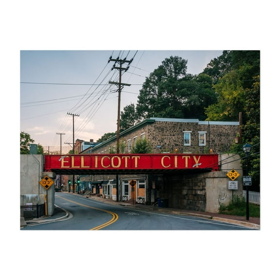 Around the Corner - Ellicott City Maryland Photography Unframed Wall Art Print 5 x 7 inches