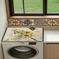 thumbnail image 4 of ZIATUBLES Dust Cover Pad for Washer Dryer Water Resistant Washing Machine Top Protector Mat for Laundry Room Home Multi Use Home Decor Accessories, 24 x 19.7 Inch, Sunflower Butterfly Postcard, 4 of 7