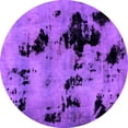 thumbnail image 1 of Ahgly Company Indoor Round Abstract Purple Modern Area Rugs, 7' Round, 1 of 4
