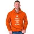 thumbnail image 5 of Keep Calm and Say Boo Halloween Unisex Plus Size Hoodie Brisco Brands 4X, 5 of 6