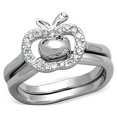 thumbnail image 1 of Bague en Laiton Rhodié avec AAA Grade CZ&44; Clair - Taille 5, 1 of 1