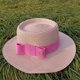 thumbnail image 1 of Makaron-sombrero de paja con lazo y logo M para el sol, sombrero cóncavo-convexo, cinta elástica coreana, para playa, color caramelo, 1 of 4