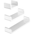 thumbnail image 1 of Mayordomos de baño,Estantes de baño de plástico, estantes de pared flotantes en forma de U con ventosa Suministros de montaje en pared de ducha Vhermosa WLJ-0559, 1 of 4