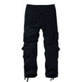 thumbnail image 4 of Matchstick Men's Retro Relaxed Plus Size Cargo Pants with Multi Pockets, 4 of 8