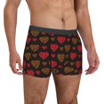 thumbnail image 4 of Cauagu Gold Glitter Heart Print Boxer Briefs for Men,Comfortable Breathable Men's Underwear Moisture Wicking Underpants -Large, 4 of 8