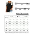 thumbnail image 6 of Rosvigor Plus Size T Shirts for Women Color Block Tops Loose Tee Short Sleeve Blouses, 6 of 6