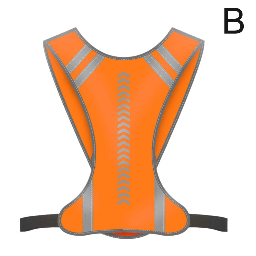 Reflective Running Safety Vest Adjustable High Visibility Vest for Night Running Cycling Walking Emergency Outdoor Use