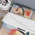 thumbnail image 4 of Designart "Charming Penguin Parade" Penguin Bedding Covert Set - Animals Black Modern Bed Set With 2 Shams, 4 of 6