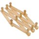 thumbnail image 1 of Natural Wood Coat Rack Wall Mounted Expandable Accordion Peg Hanger Hat Closet Hook Expanding Door, 1 of 5