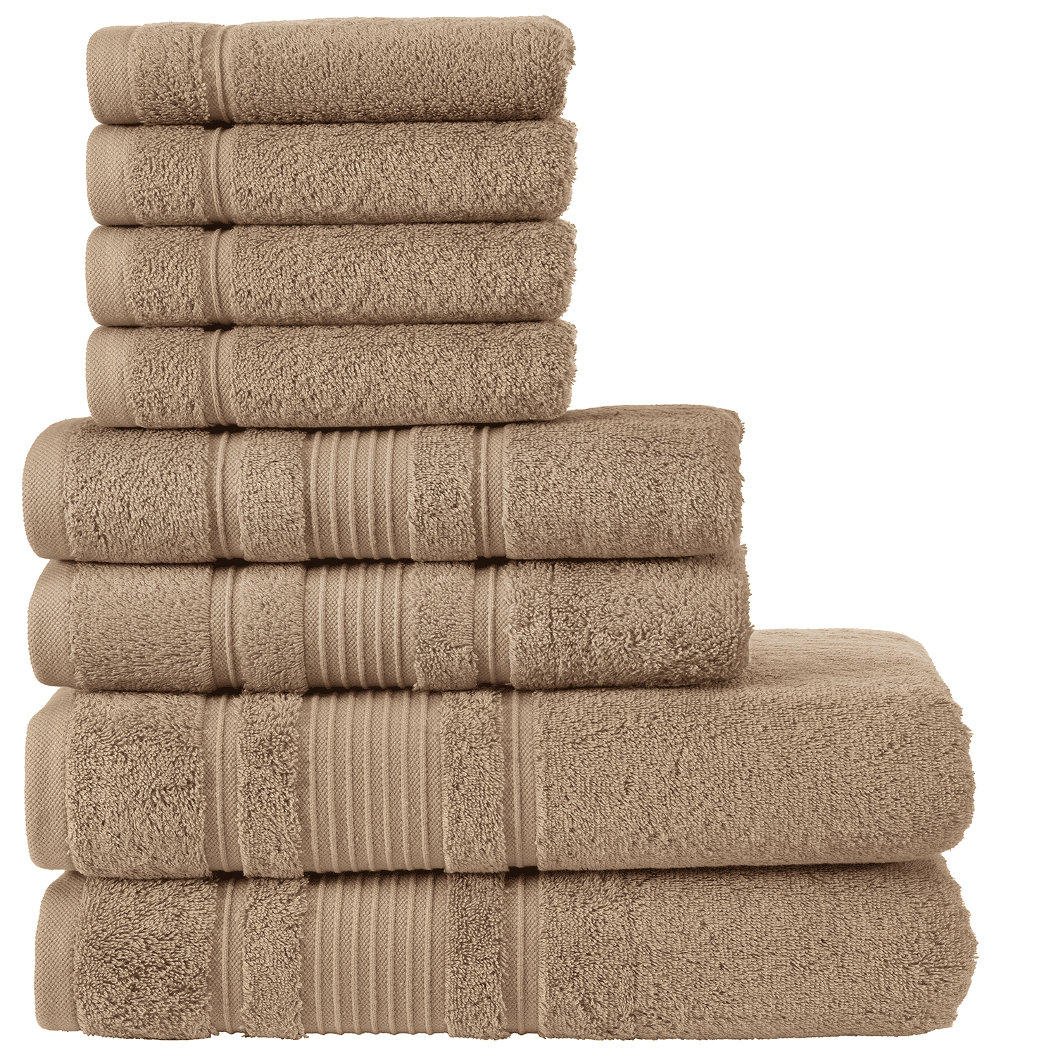 Qute Home Spa Hotel Towels 8 Piece Towel Set 2 Bath Towels 2 Hand