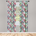 thumbnail image 3 of Ambesonne Colorful Curtains, Tropical Orchids, Pair of 28"x63", Multicolor, 3 of 5