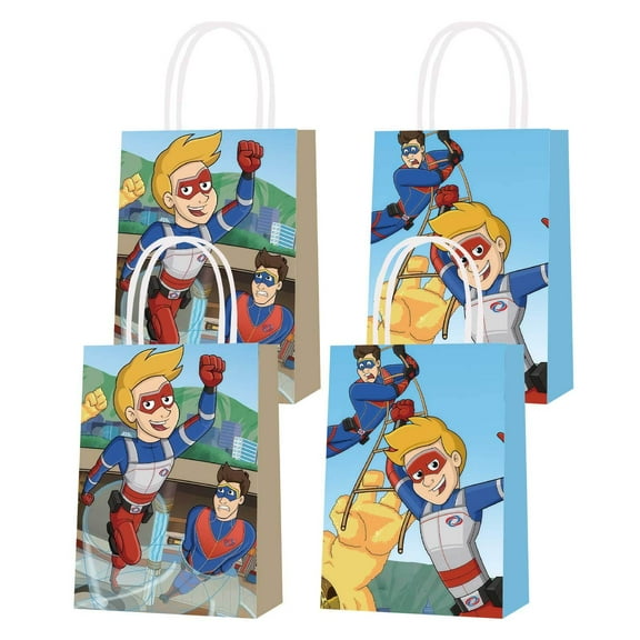 16 pcs For Henry Danger TV Series Theme Birthday Party Bags,Party Favor Bags,With Candy Gift Bags Handles Favor Bags,All in One Decoration Set