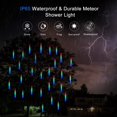 thumbnail image 5 of Meteor Shower Rain Lights, 8 Tubes 192 LED Falling Rain Lights Extendable Icicle Cascading Plug in Snow String Lights for Holiday Party Patio Garden Decoration (Multi-Colored), 5 of 7
