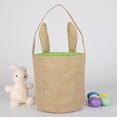 thumbnail image 2 of Bolsas De Conejo De Pascua Cesta de conejito de Pascua, tela de yute, bolsas de Pascua para niños, cubeta de huevos (verde), 2 of 7
