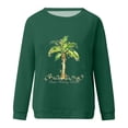 thumbnail image 4 of Lovskoo 2024 Long Sleeve Sweatshirt for Women Trendy Pullover Round-Neck Color Blouses Sweater Tops Green M, 4 of 5