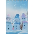 thumbnail image 5 of Coolnut Window Curtain Panels Snowmen Standing Snowy Landscape Grommet Top Room Darkening Thermal Insulated Blackout Window Treatment Drapes 2 Panels W55 x L84 In, 5 of 6